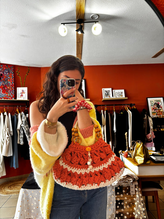 Sac Crochet Orange